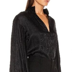 NILI LOTAN Joey silk-jacquard blouse